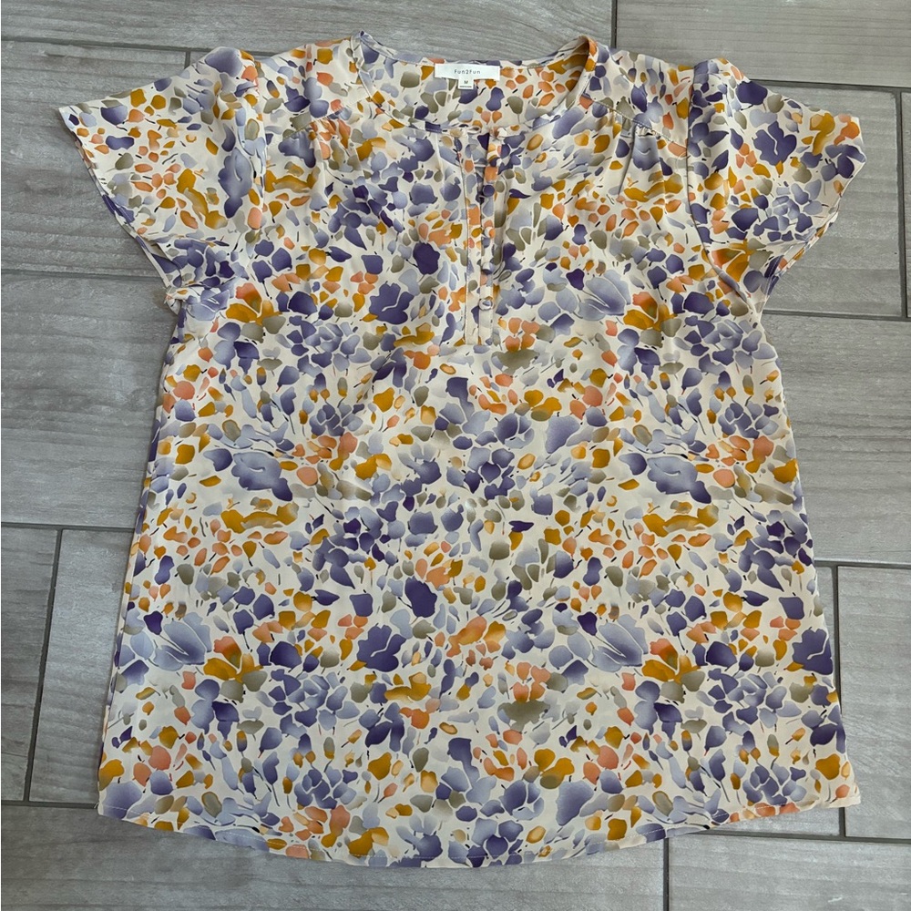 Fun 2 Fun Multicolor Floral Blouse